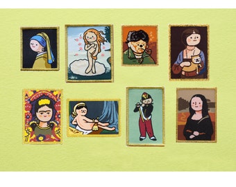 Iron on Patch World's Famous Paintings Stitch Embroidery Patches Stickers