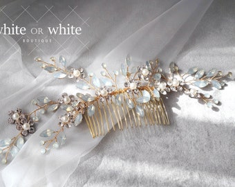 Handmade Pearly Bridal Hair Vine – Wedding Hair Comb Headpiece