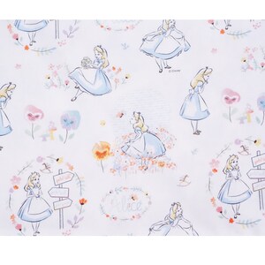 Alice In Wonderland Fabric: Premium Cotton Oxford, Korean Cottonvill (Half Yard)