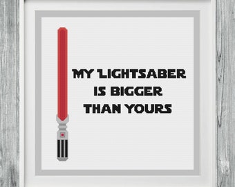 Star Wars inspired cross stitch pattern. Funny cross stitch. PDF downloadable pattern. Geeky movie cross stitch. Nerd cross stitch pattern.