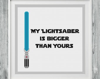 Star Wars inspired cross stitch pattern. Funny cross stitch. PDF downloadable pattern. Geeky movie cross stitch. Nerd cross stitch pattern.