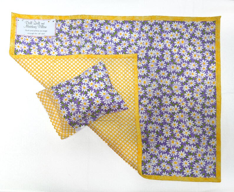 Doll Quilt and Matching Pillow 3 Piece Set Etsy