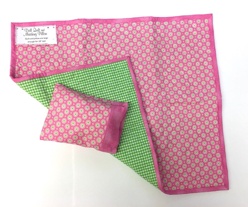 Doll Quilt and Matching Pillow 3 Piece Set Etsy