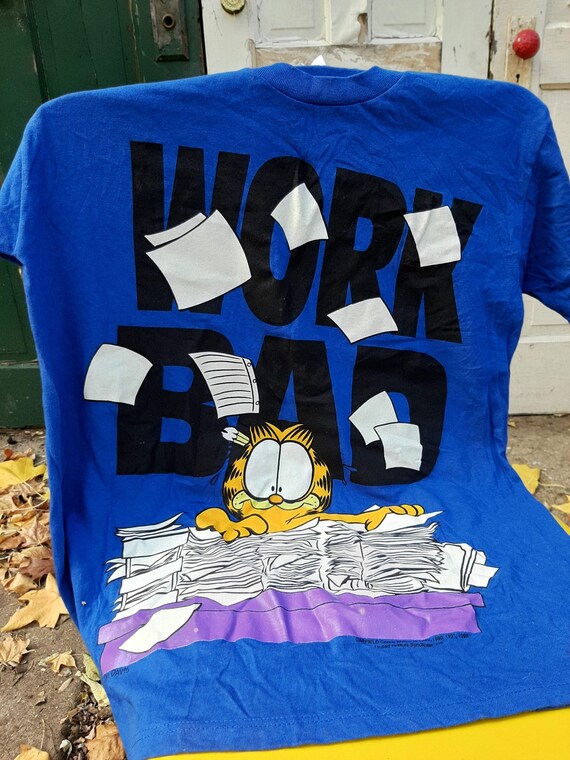 Vintage Garfield T-Shirt - Work Hard