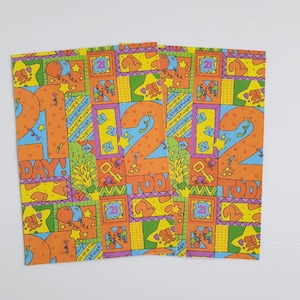 70s Vintage 21st Birthday Wrapping Paper - Unused x 2 Sheets