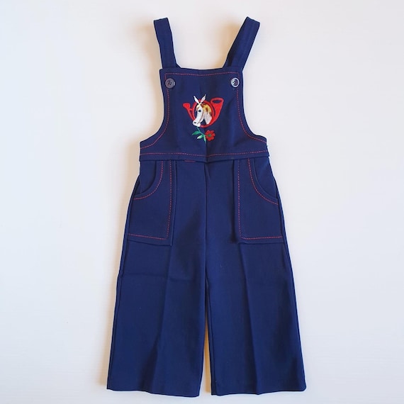 Size 1 & 2 70s Deadstock Blue Overalls Vintage - … - image 2