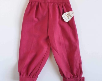 Size 1 80s Deadstock Magenta Trousers - Toddler