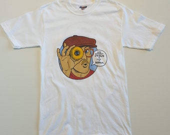 90s Vintage Rob Evans Tshirt The Donut Man Retro Kids Clothes Size 8 & Size 10 Christian