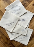 Personalised Embroidered Ivory Cotton Handkerchief - Custom Wedding Hanky - Keepsake Gift product logo