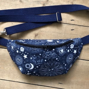 Fanny pack, Waist bag, Hip bag, Bum bag, Shoulder bag, Constellations bum bag, Sun and Moon hip bag, Fanny Pack size plus, Gift idea