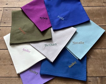 Poches carrées plus petites - Mouchoir personnalisé - Gamme de couleurs - Mouchoir mémorable