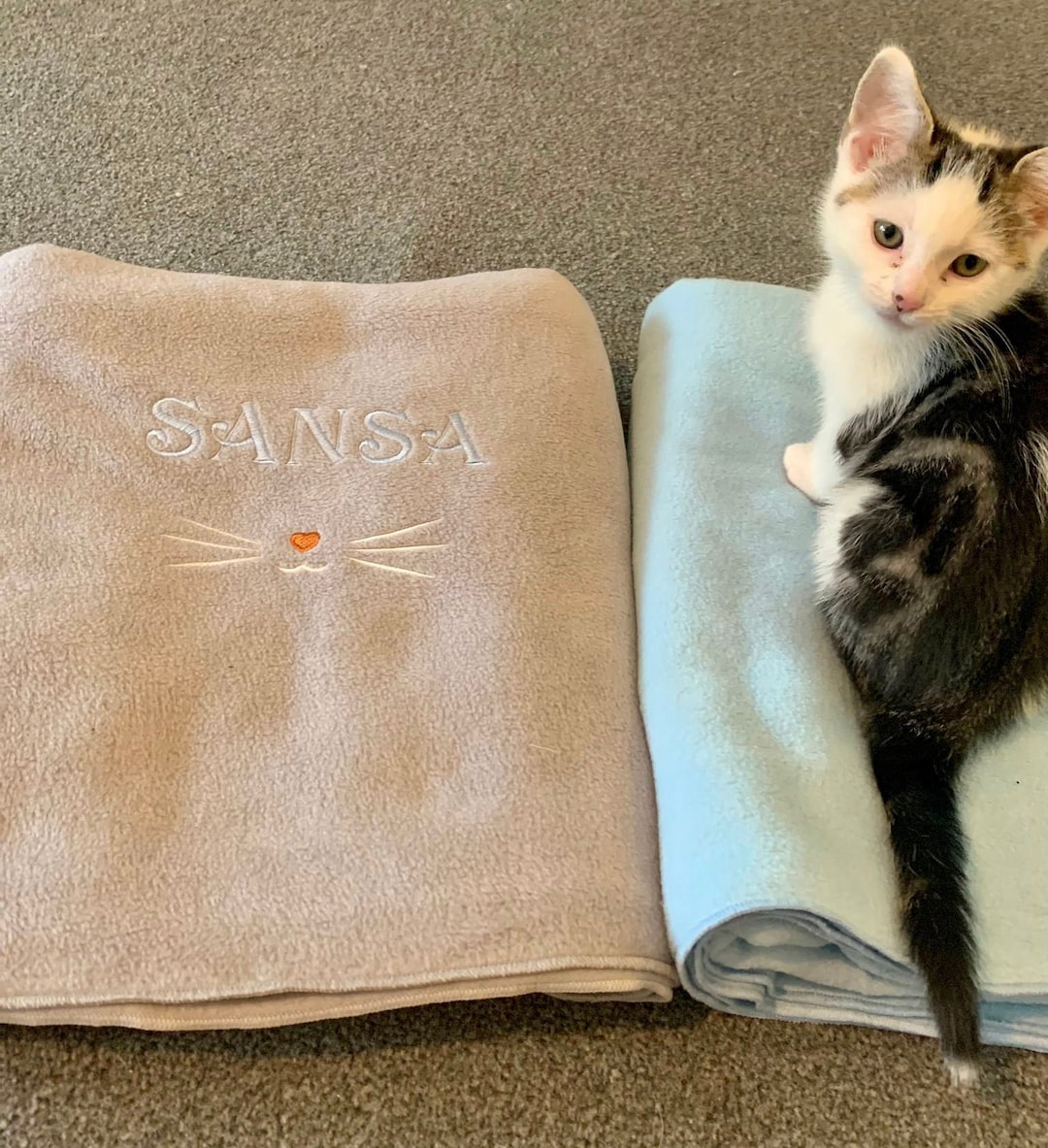 Customised Soft Cat Blanket, Warm Polar Fleece Blanket, Customised Gift Idea for Pets, Gift Idea
