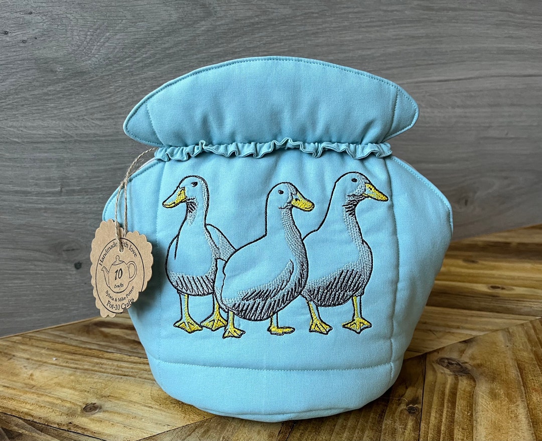 Tea Cosy, Ducks Quilted Teapot Warmer, Large & Small Tea Cosy, New Home