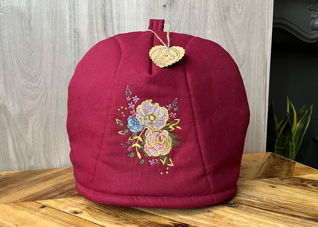 Extra Large Tea Cosy, Tea Cozy Quilted Warmer, Flowers Teapot Cosy