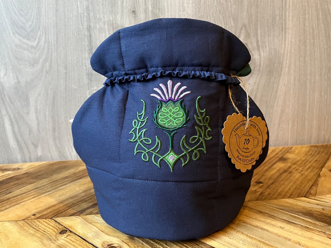 Tea Cosy, Thistle Quilted Teapot Warmer, Large Tea Cosy, New Home Gift