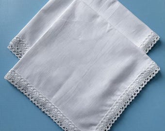 Lace edge ladies handkerchief