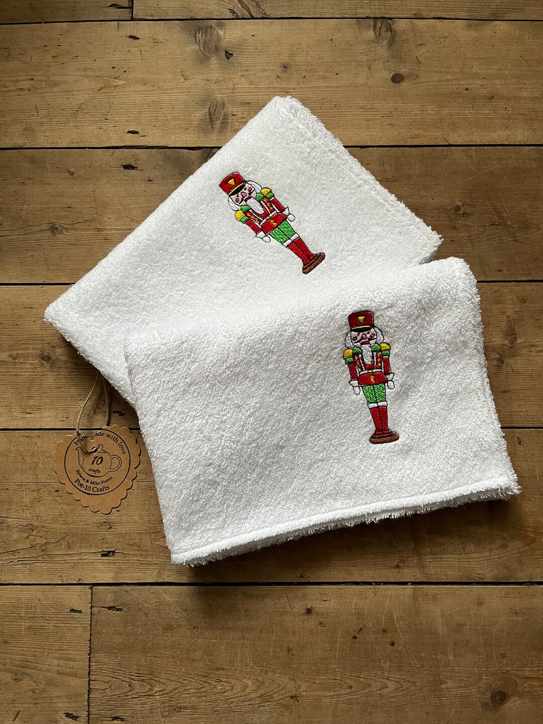 Nutcracker Hand Towel, Nutcracker Embroidered Hand Towel, Bathroom