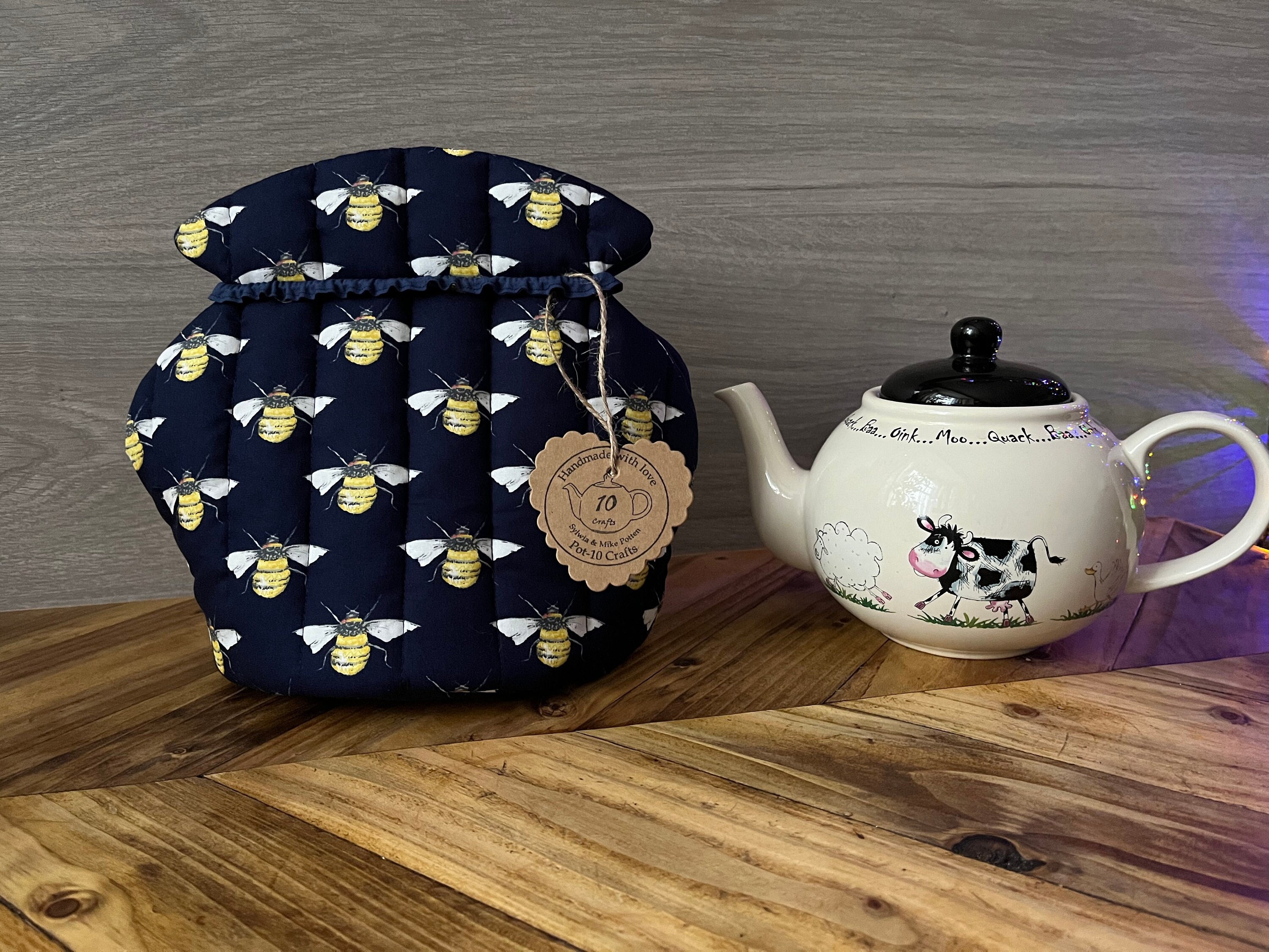 Bee Tea Cosy Tea Cosy Quilted Teapot Warmer Large Tea Cosy Etsy UK