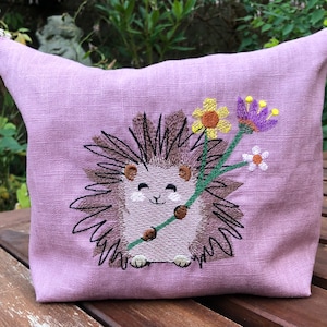 Hedgehog Wash bag, Makeup bag, Travel bag, Cosmetic and Toiletry storage. Hedgehog gift idea, Hedgehog cosmetic and Toiletry bag