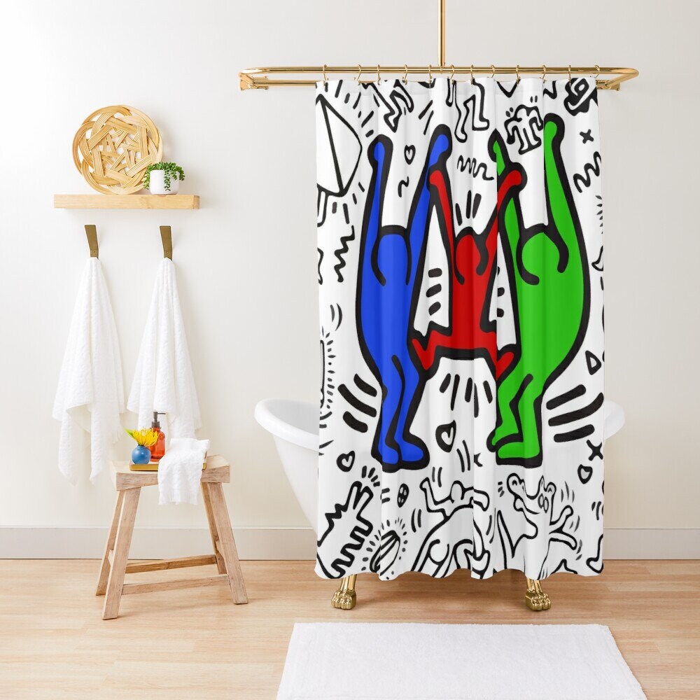 Keith haring Rap Shower Curtain Pop Art Bathroom Art São Etsy
