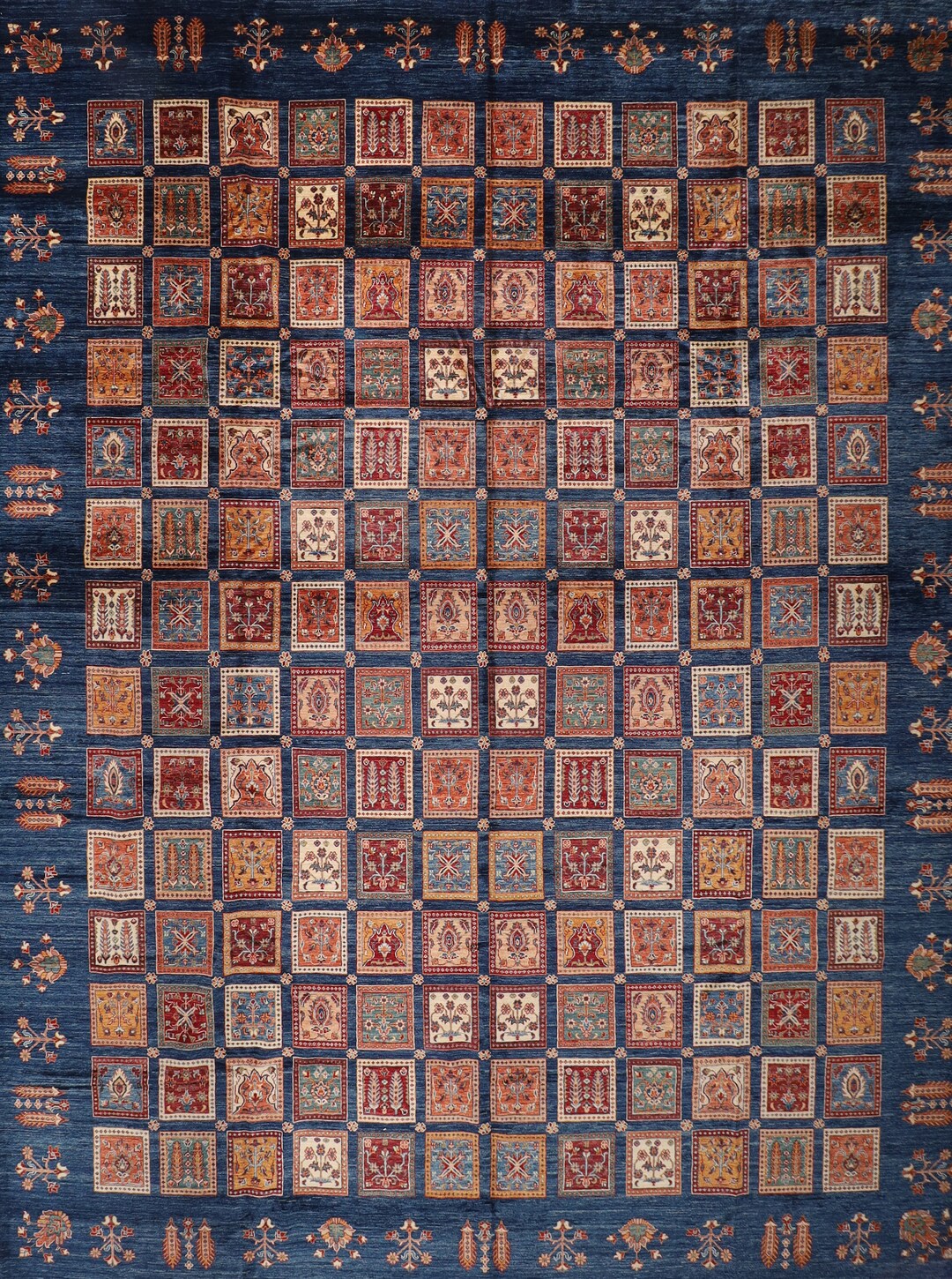 13x16 Ft. Palace Size Area Rug Wool Natural Colors, 13'2x16'1 Afghan