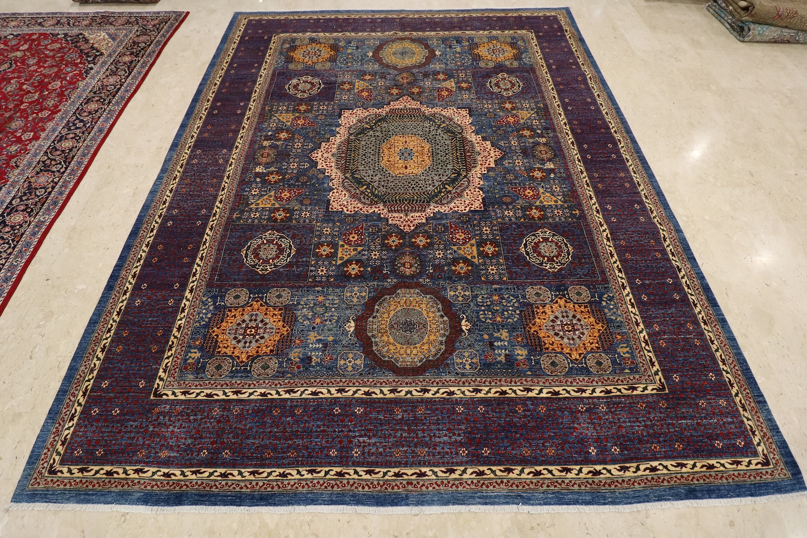 12x14.9 Mamluk Area Rug Wool Natural Colors Afghan Hand Etsy