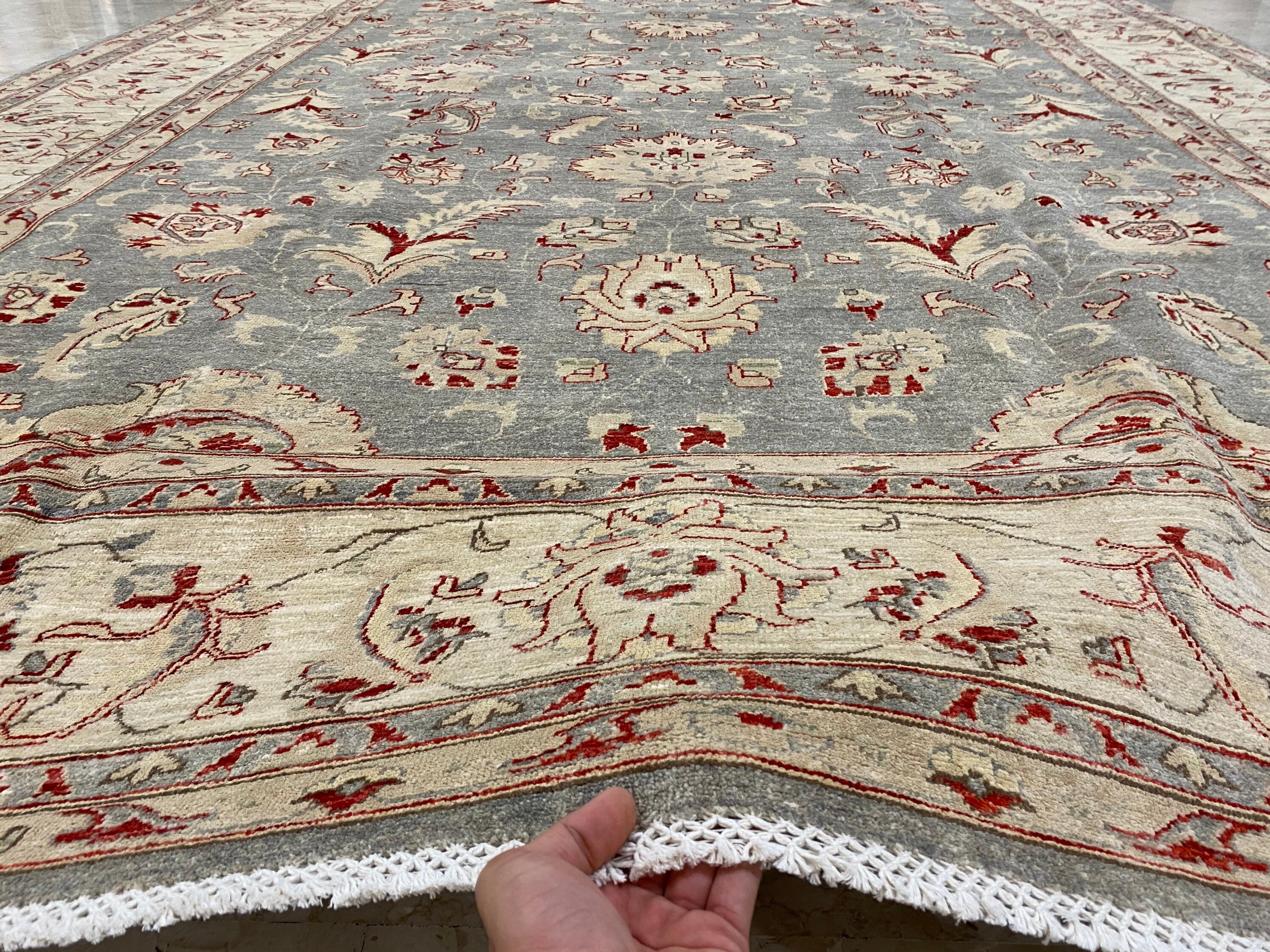 10x14 ft Gray Area Rug Afghan hand knotted Rug 300x400 cm Etsy