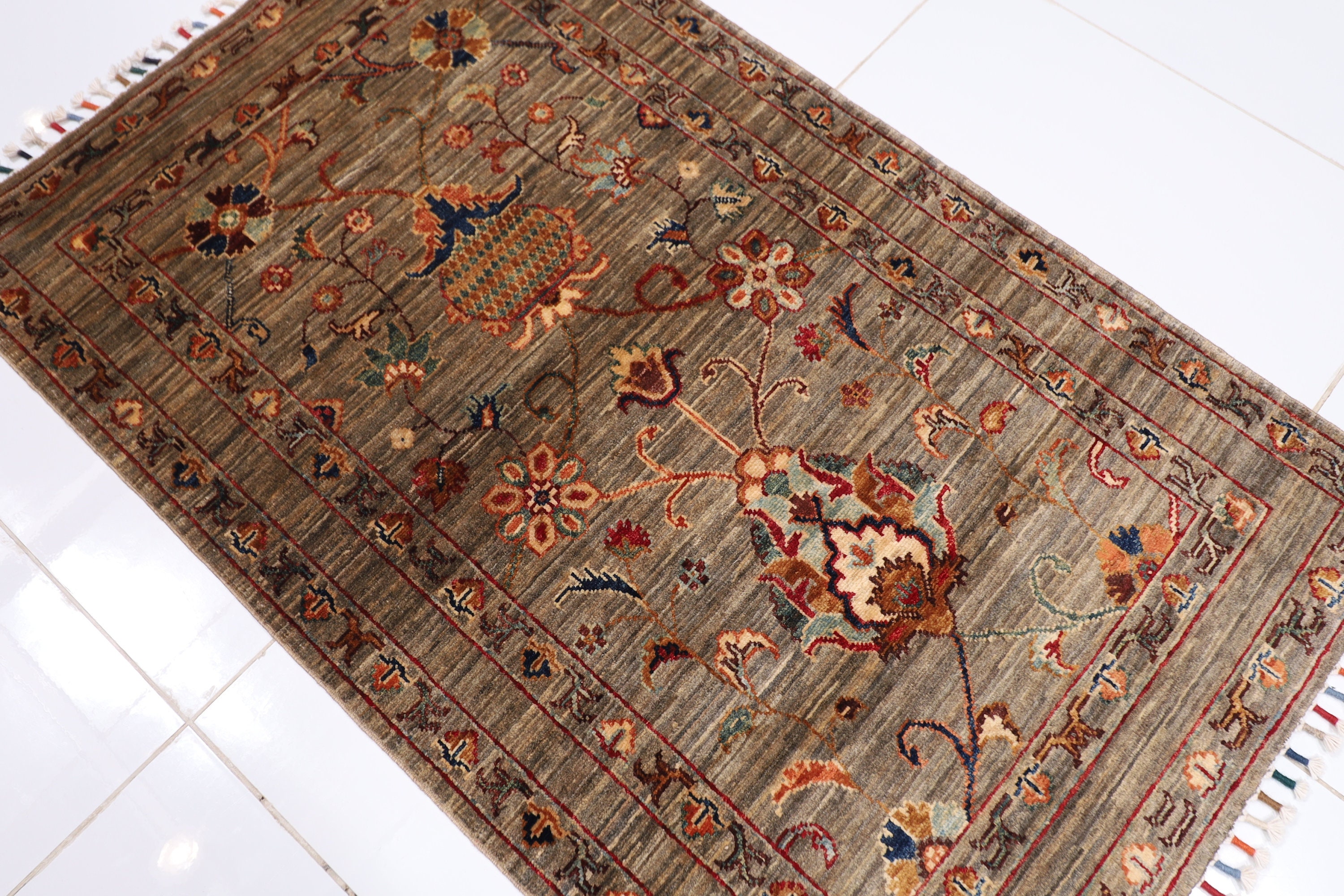 3x4 Ft Sultani Oriental Bathroom Rug 2'9x4 Hand Knotted Etsy