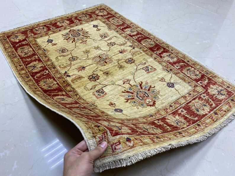 Turkish rug small rug door mat rug entry rug, Afghan handmade rug living room rug 3x4 ft area red rug afghan rug