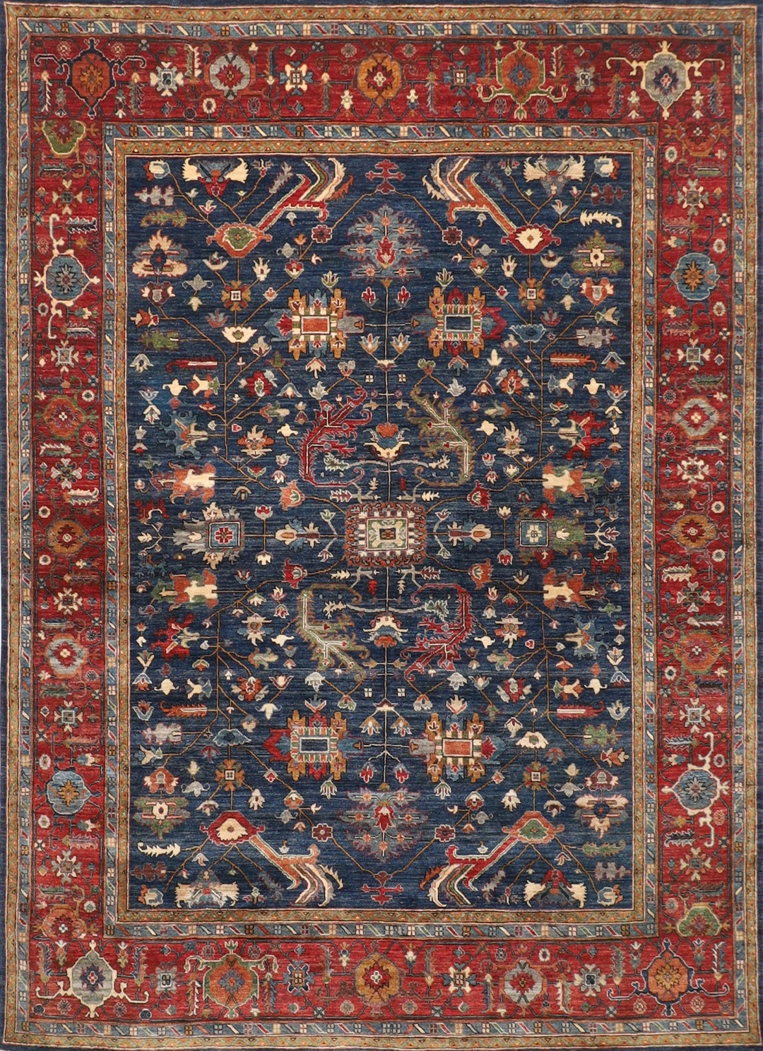 8x10 Ft. Oriental Area Rug Wool Natural Colors Etsy