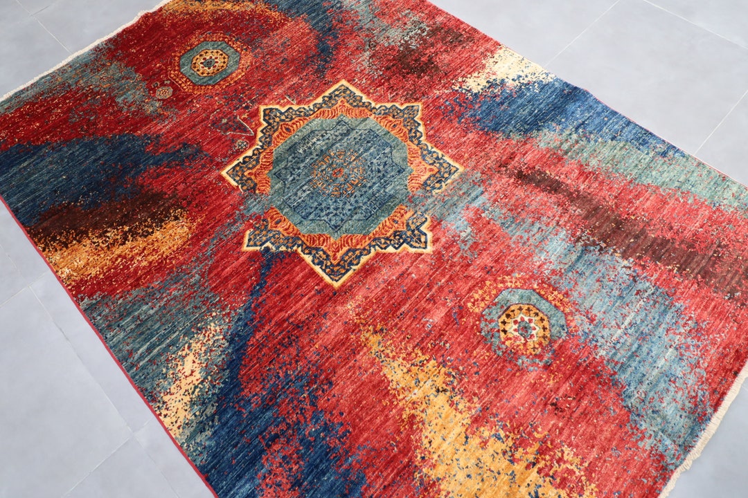 6x8 Ft. Modern Turkish Rug, 5'9x8 Ft / 174x244 Cm Hand Knotted Rug, Rug