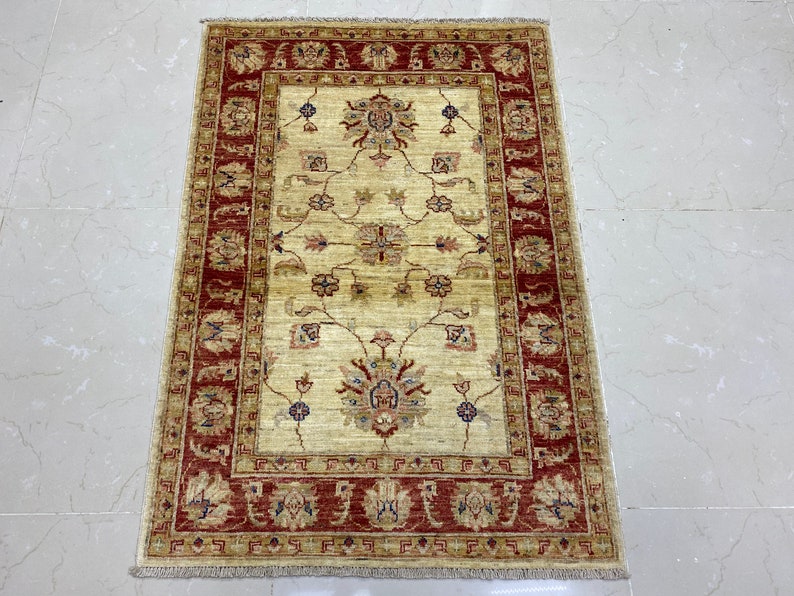 Turkish rug small rug door mat rug entry rug, Afghan handmade rug living room rug 3x4 ft area red rug afghan rug