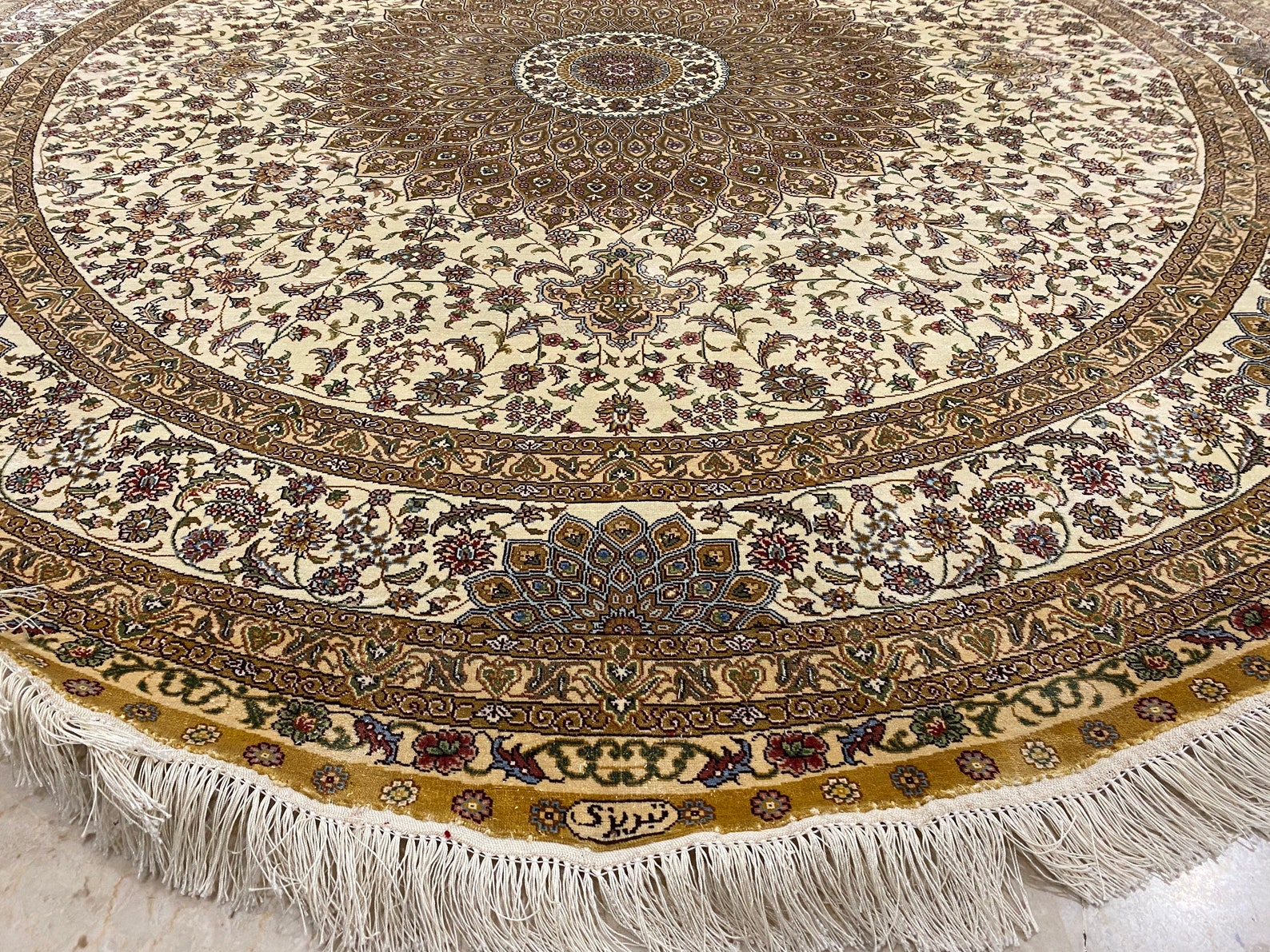 100 Silk Rug 6.4 x 6.4 Ft High Quality Hand Knotted Silk Rug Etsy