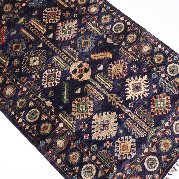 Oriental Dark Blue Rug Etsy