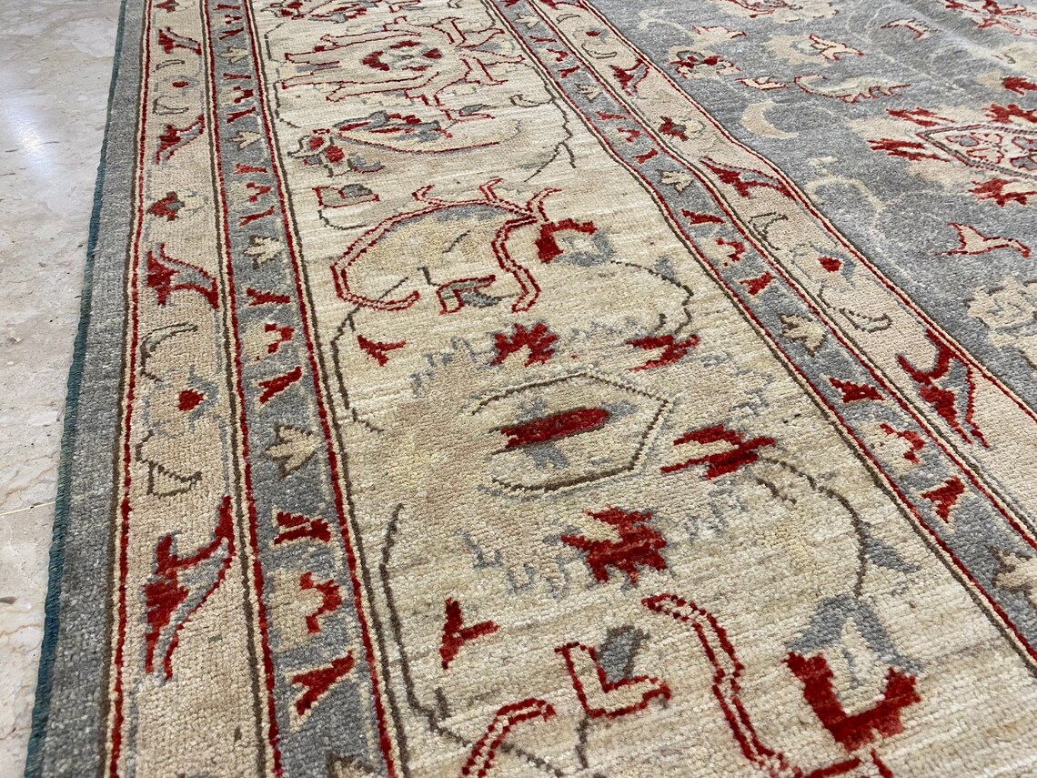 10x14 ft Gray Area Rug Afghan hand knotted Rug 300x400 cm Etsy