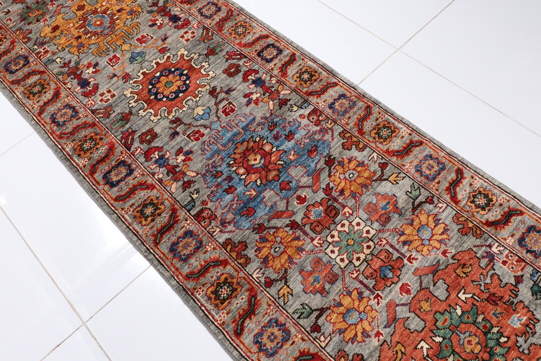 10 Ft. Oriental Hallway Runner Hand Knotted Rug, 2'8x9'11 Afghan