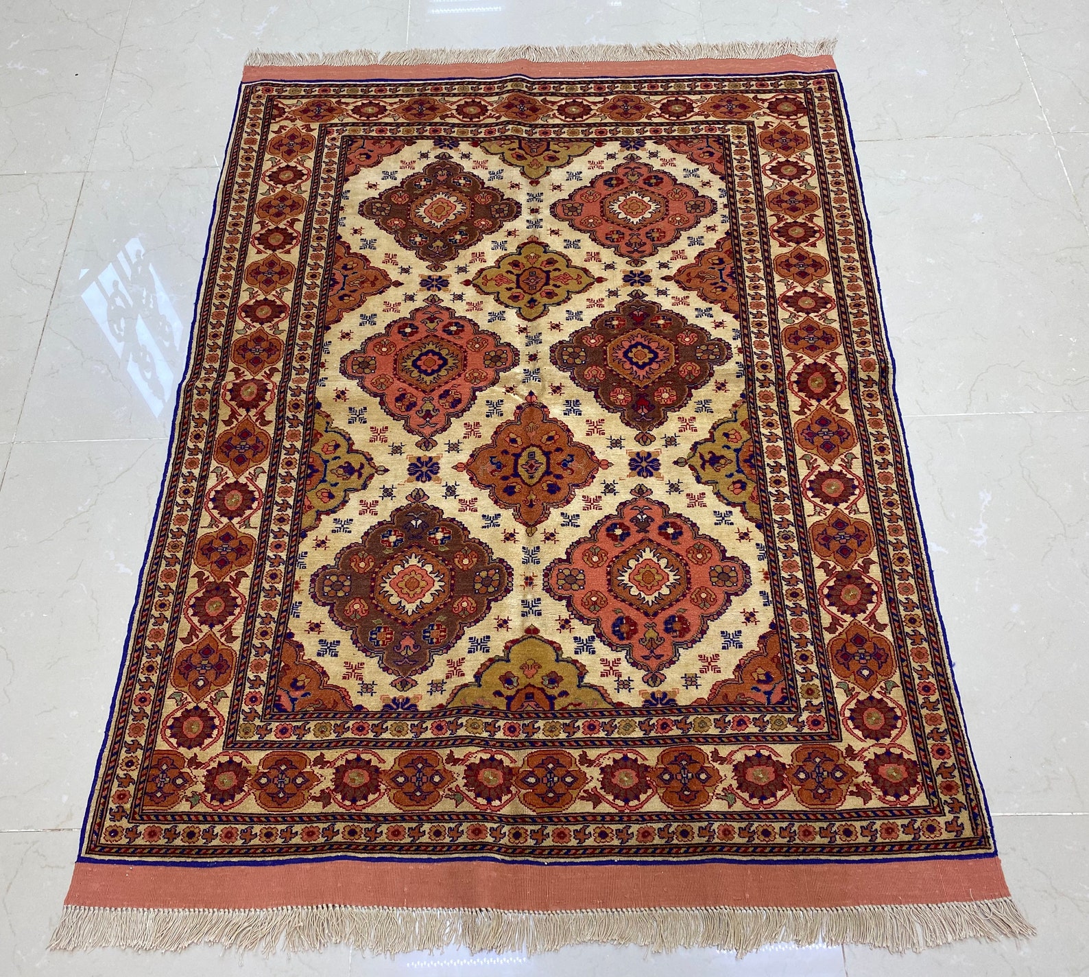 Afghan Silk Rug 3.10x5.1 Ft Area Rug Afghan Hand Knotted Etsy