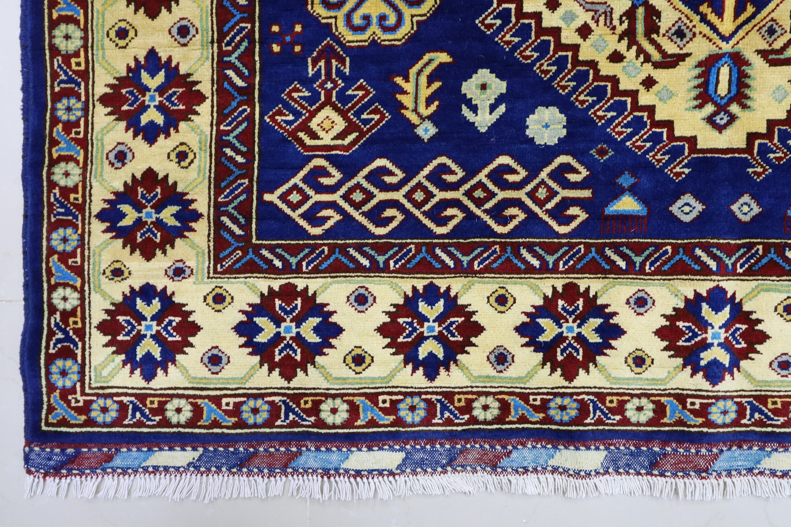 Navy Blue 5x7 ft Area Rug Afghan Hand Knotted Rug high Etsy