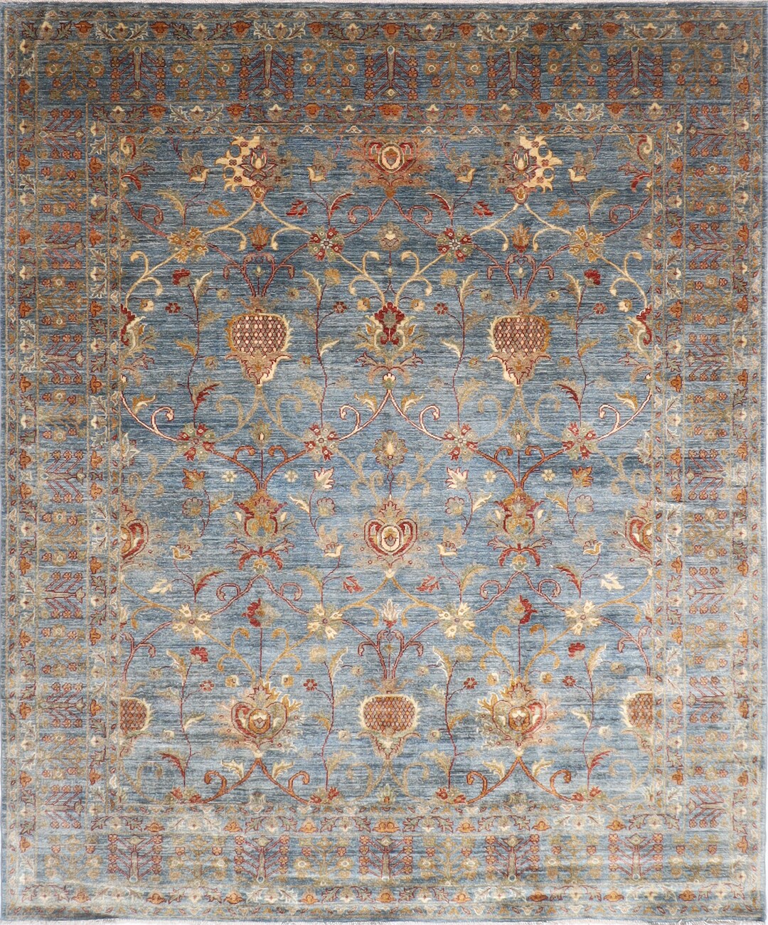 8x10 Ft. Oriental Blue Area Rug 8'2x9'11 Afghan Hand Etsy