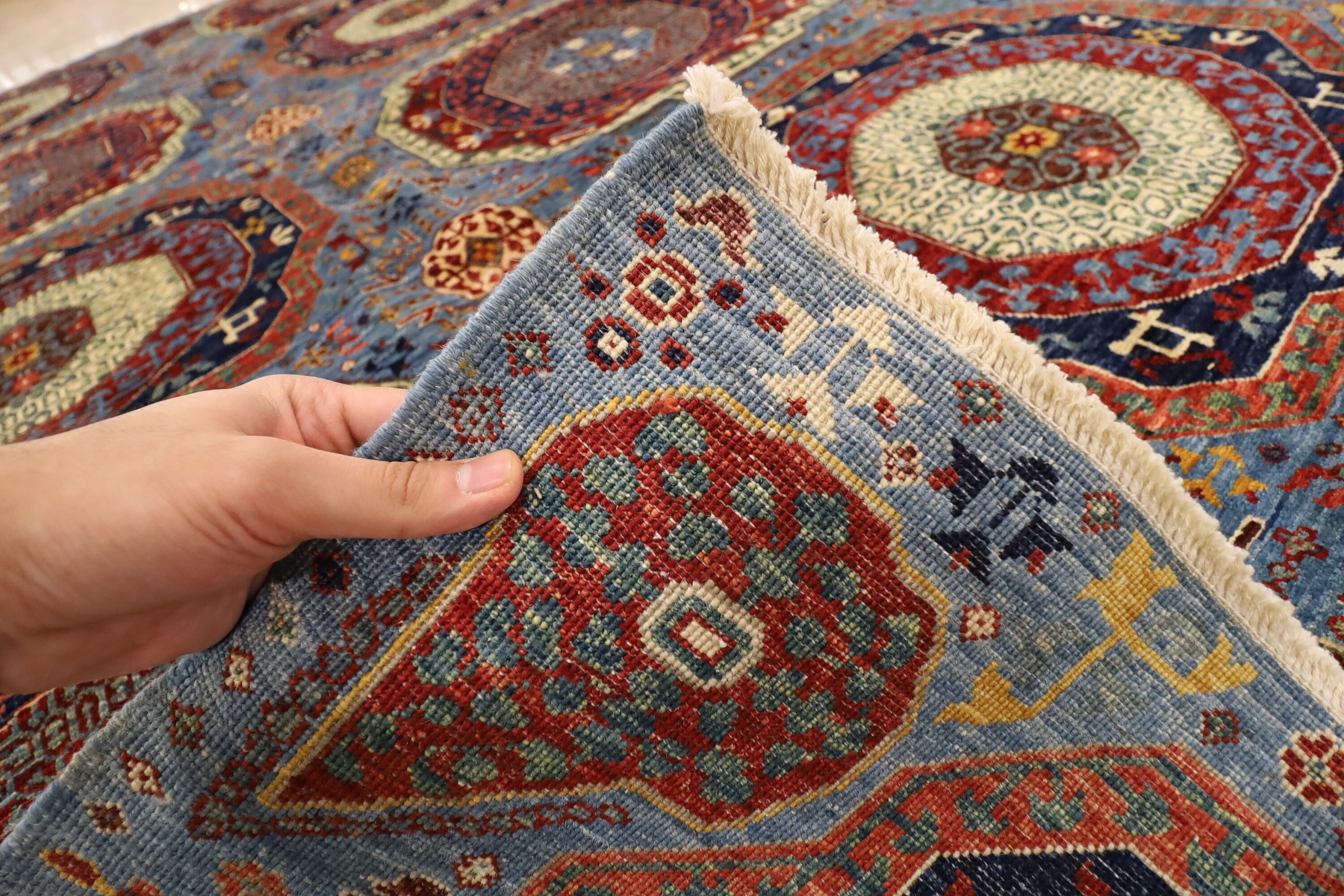 8x9.9 High Quality Mamluk Area Rug Wool Natural Colors Afghan Etsy