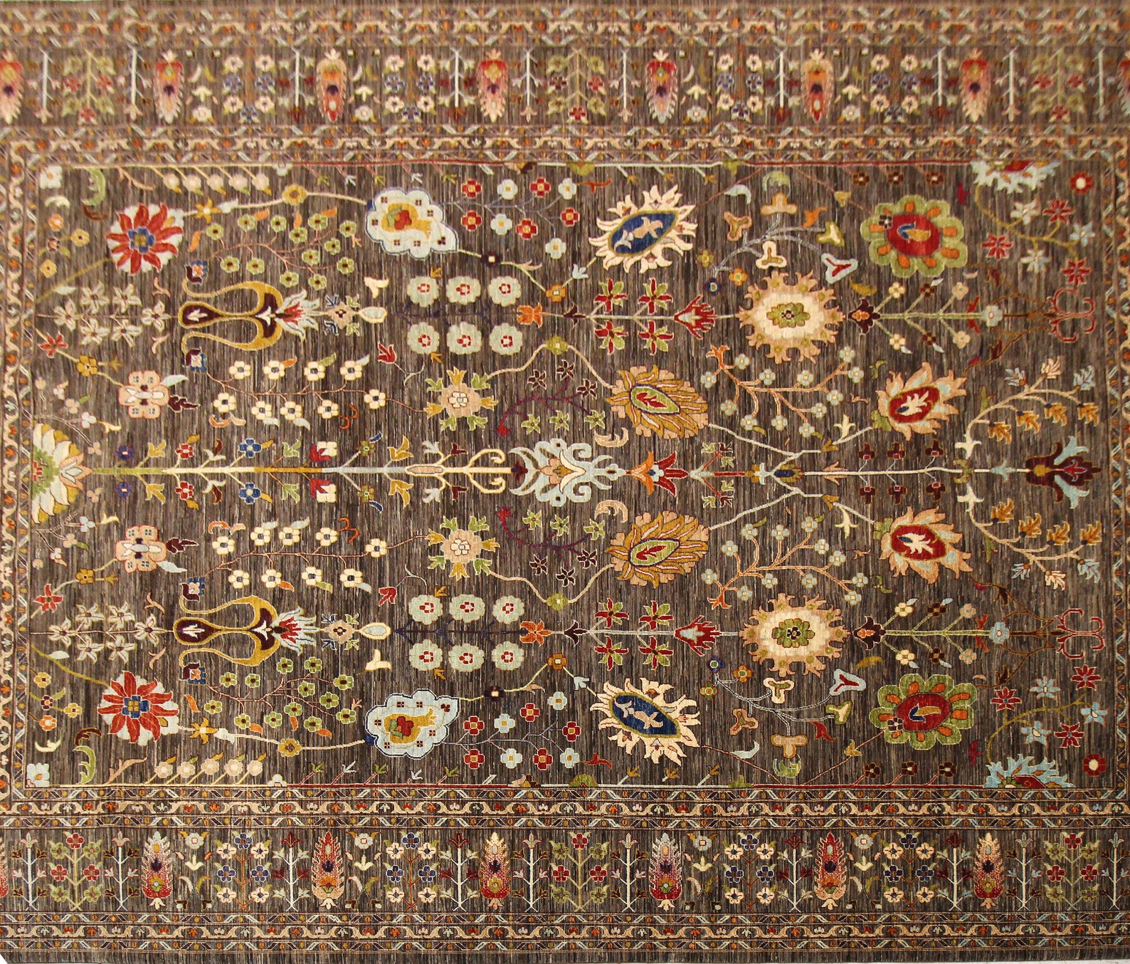 Brown 12x15 ft large rug area Afghan hand knotted wool Rug Etsy