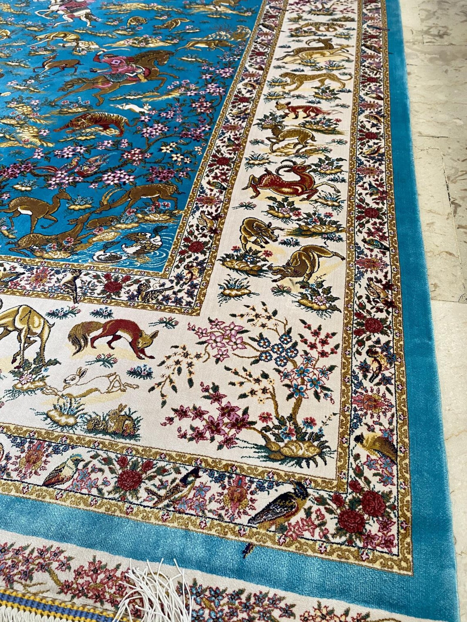 High Quality 100 Silk 4.9x7.2ft Area Hand Knotted Rug Etsy