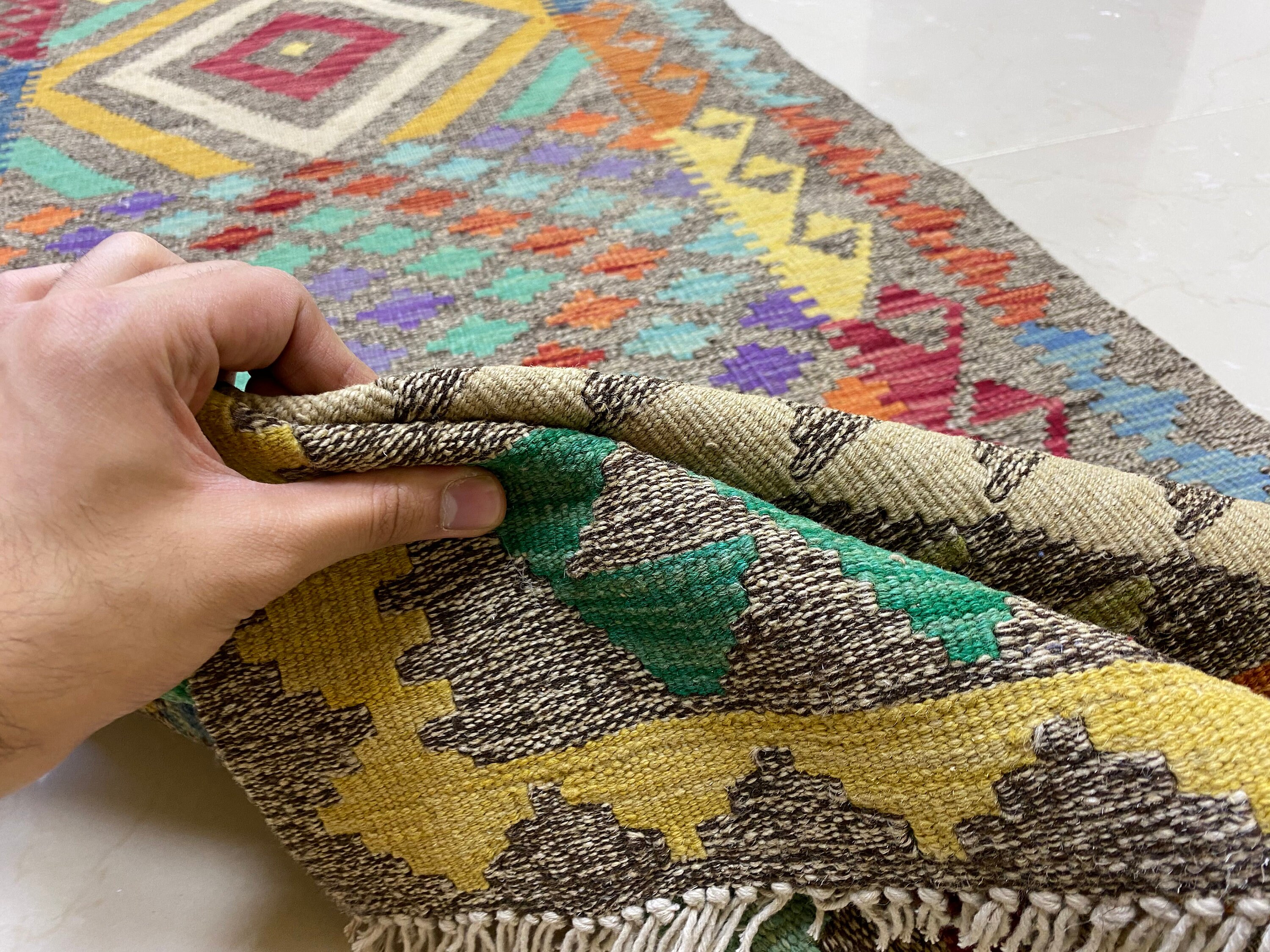 3x13 Flur Kelim Wohnzimmer Kilim afghanischer | Etsy