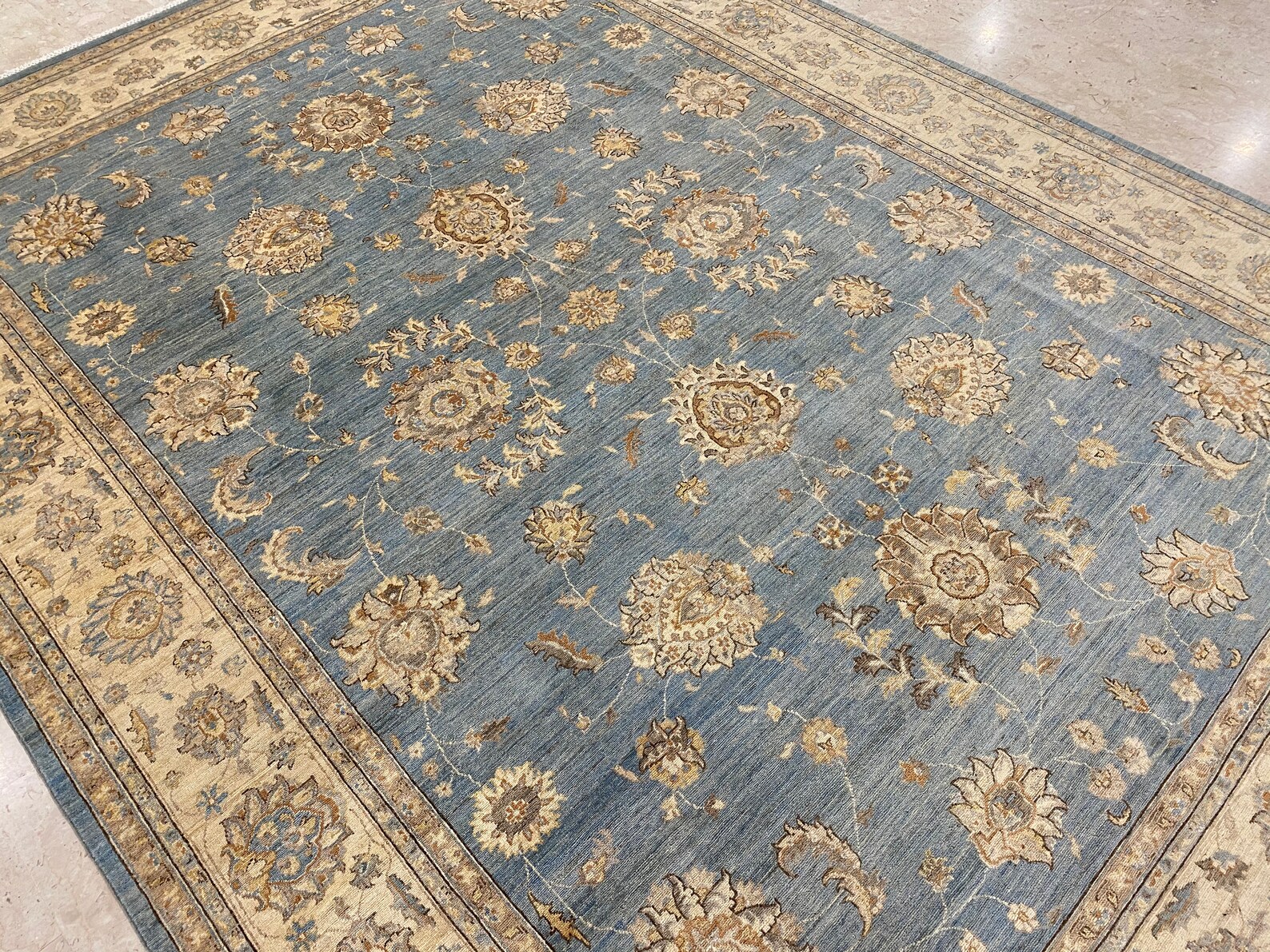 Sky blue 10x14 ft Area Rug Afghan hand knotted made rug Etsy