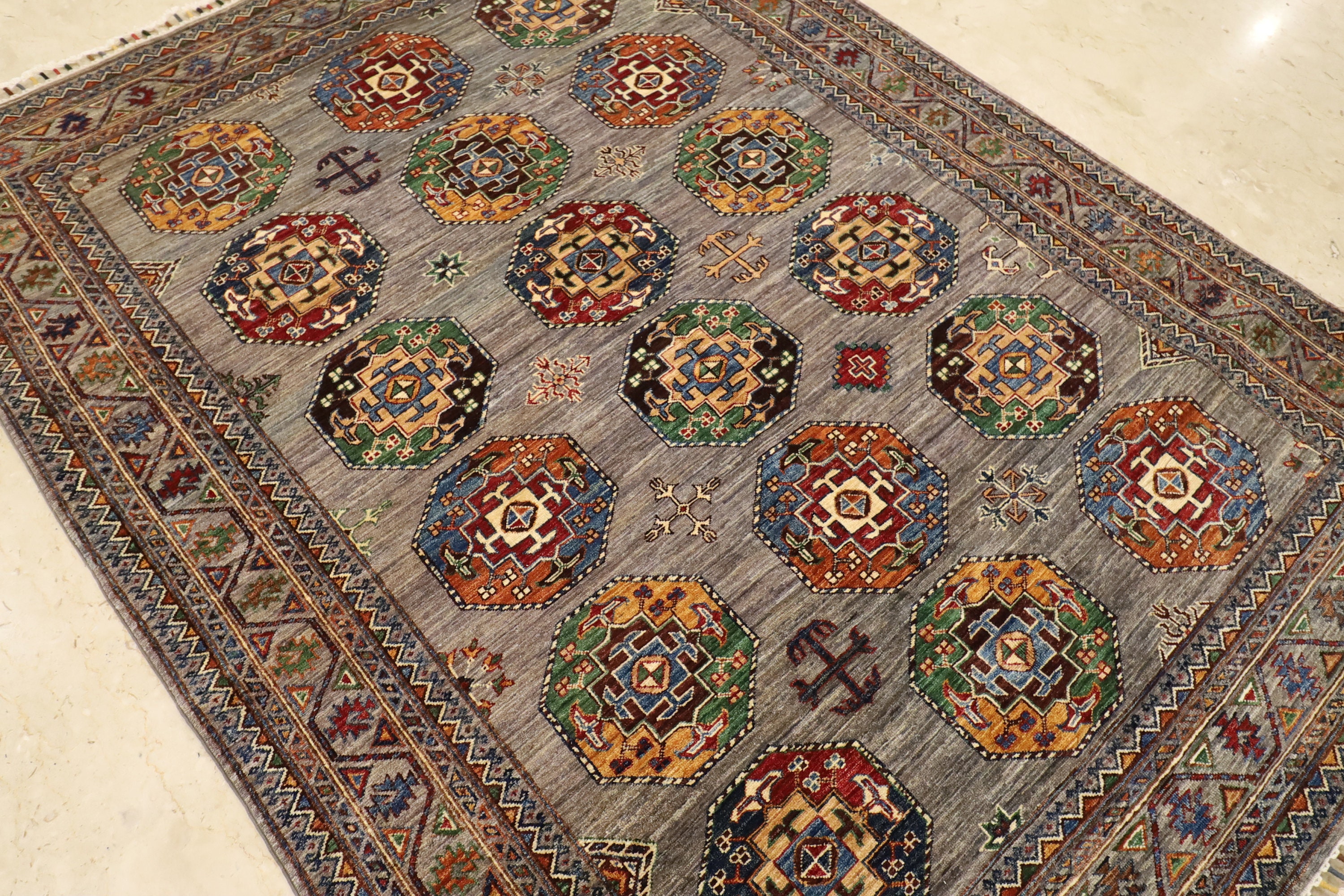 Handmade 5.9x7.7 Area Rug Wool Natural Colors Afghan Hand Etsy