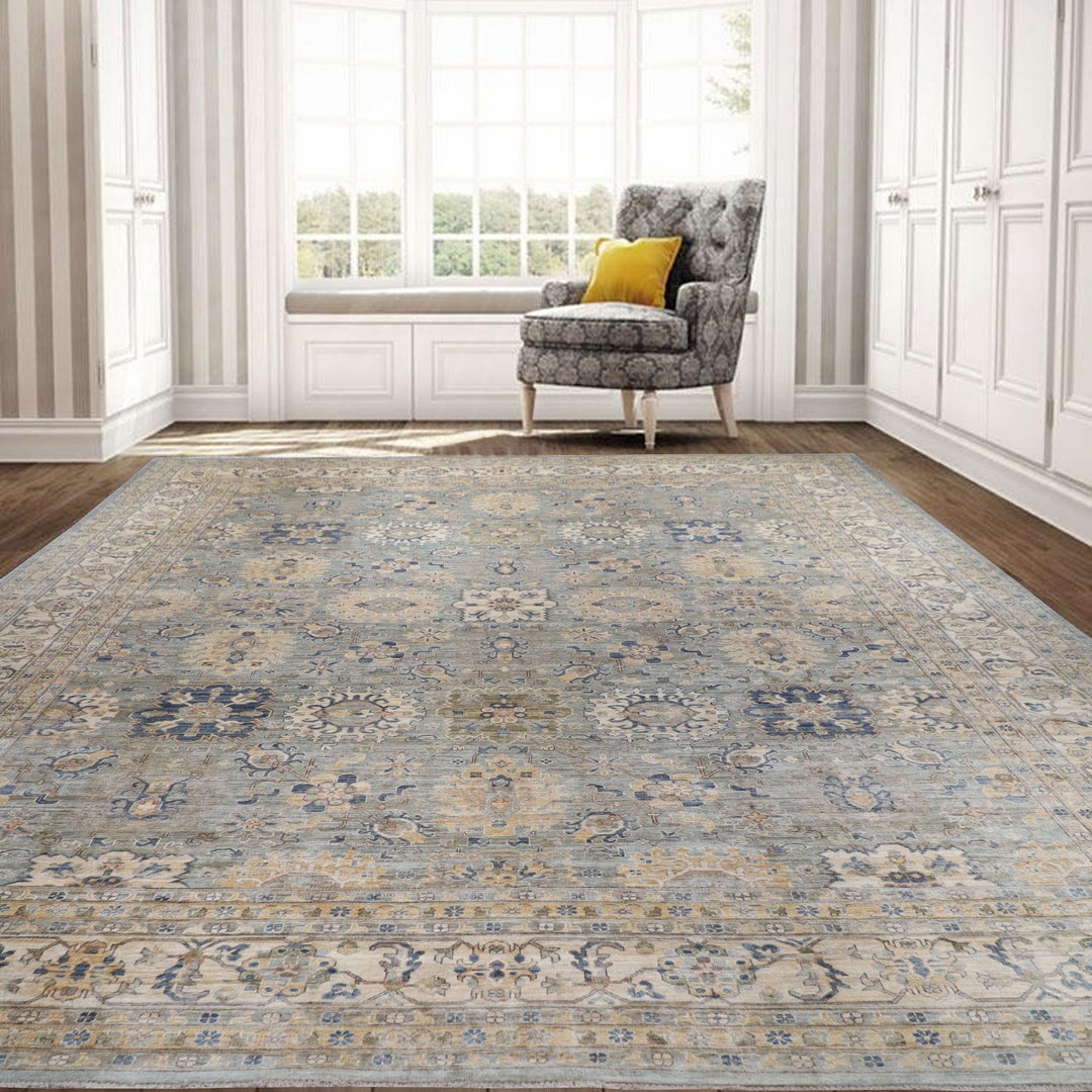 12x15 Ft. Oriental Area Rug Wool Natural Colors, 11'11x15'2 Hand