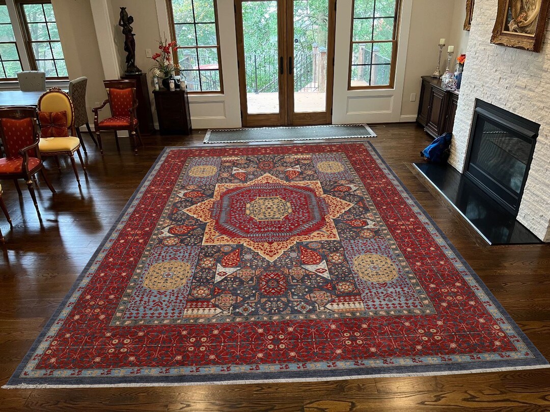 High Quality 10x14 Ft. Mamluk Area Rug, 9'11x13'7 Afghan Hand Knotted