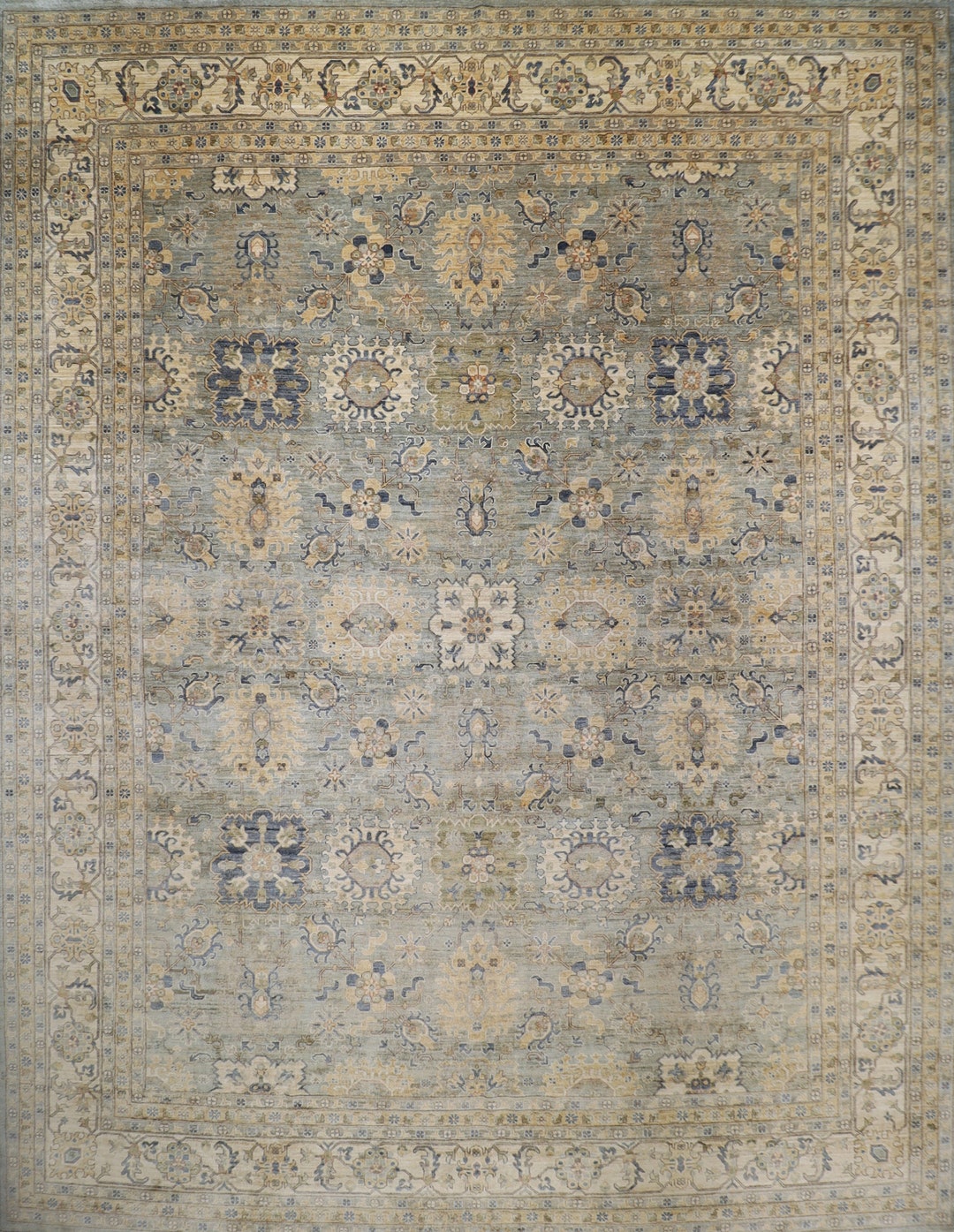 12x15 Ft. Oriental Area Rug Wool Natural Colors, 11'11x15'2 Hand