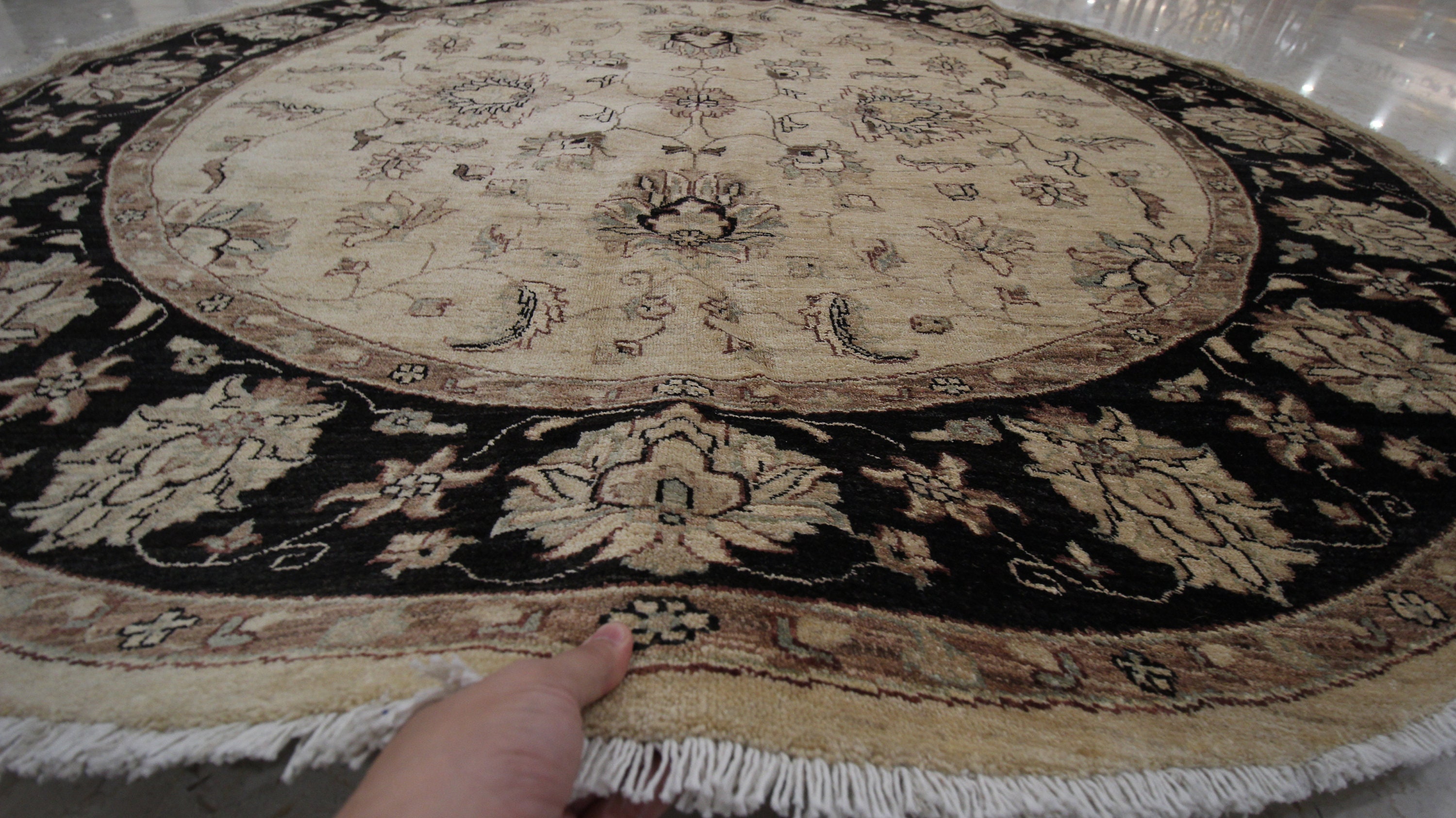 8x8 round rug area beige rug living room rug bed room rug Etsy