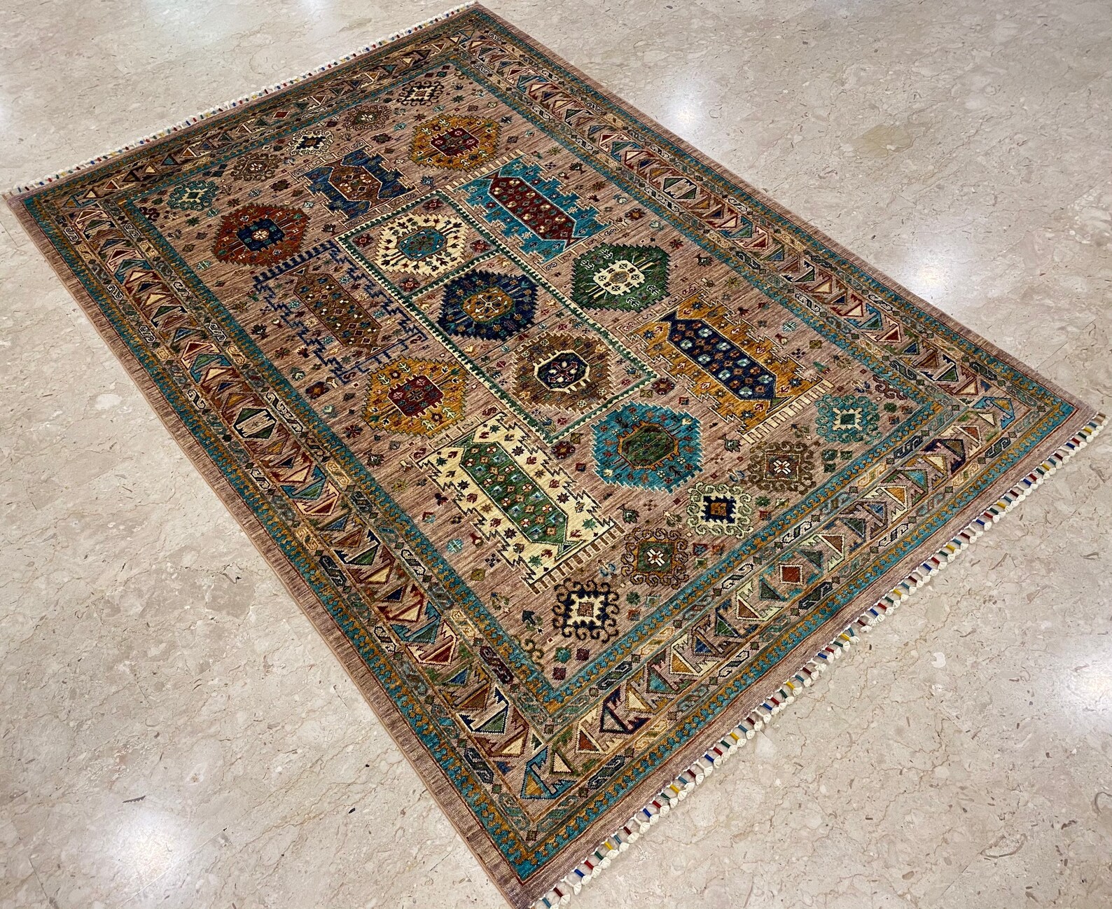 6x8 ft Beige Area Rug Afghan Hand Knotted Rug Rug For Etsy